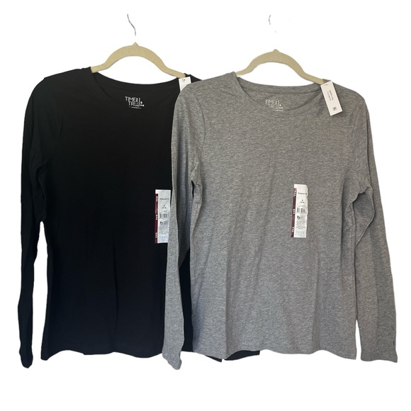 Time and Tru Tops - New Time and Tru Longsleeve cotton shirt bundle women’s small black and grey